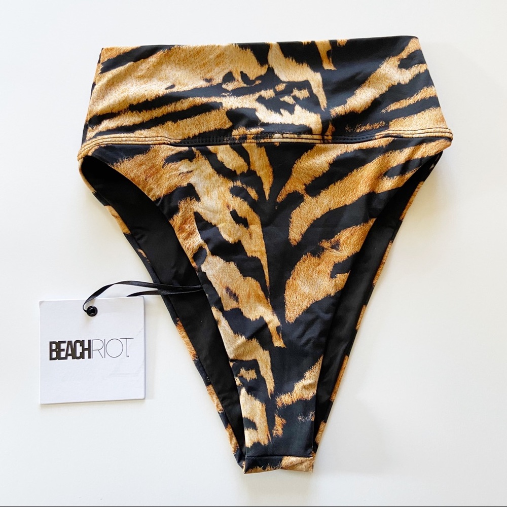 NEW Beach Riot Tiger Print Highway Bikini Bottom - Picture 4 of 6